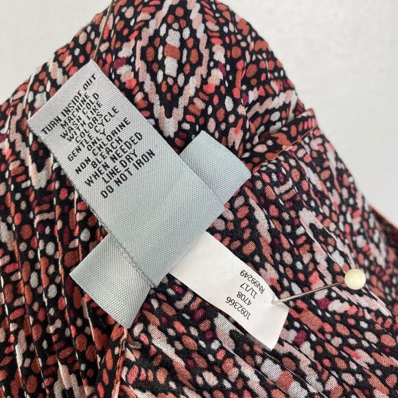 Catherines Womens Tunic Blouse 14/16 0X Boho Pleated Beaded 3/4 Bell Sleeves - Picture 10 of 10